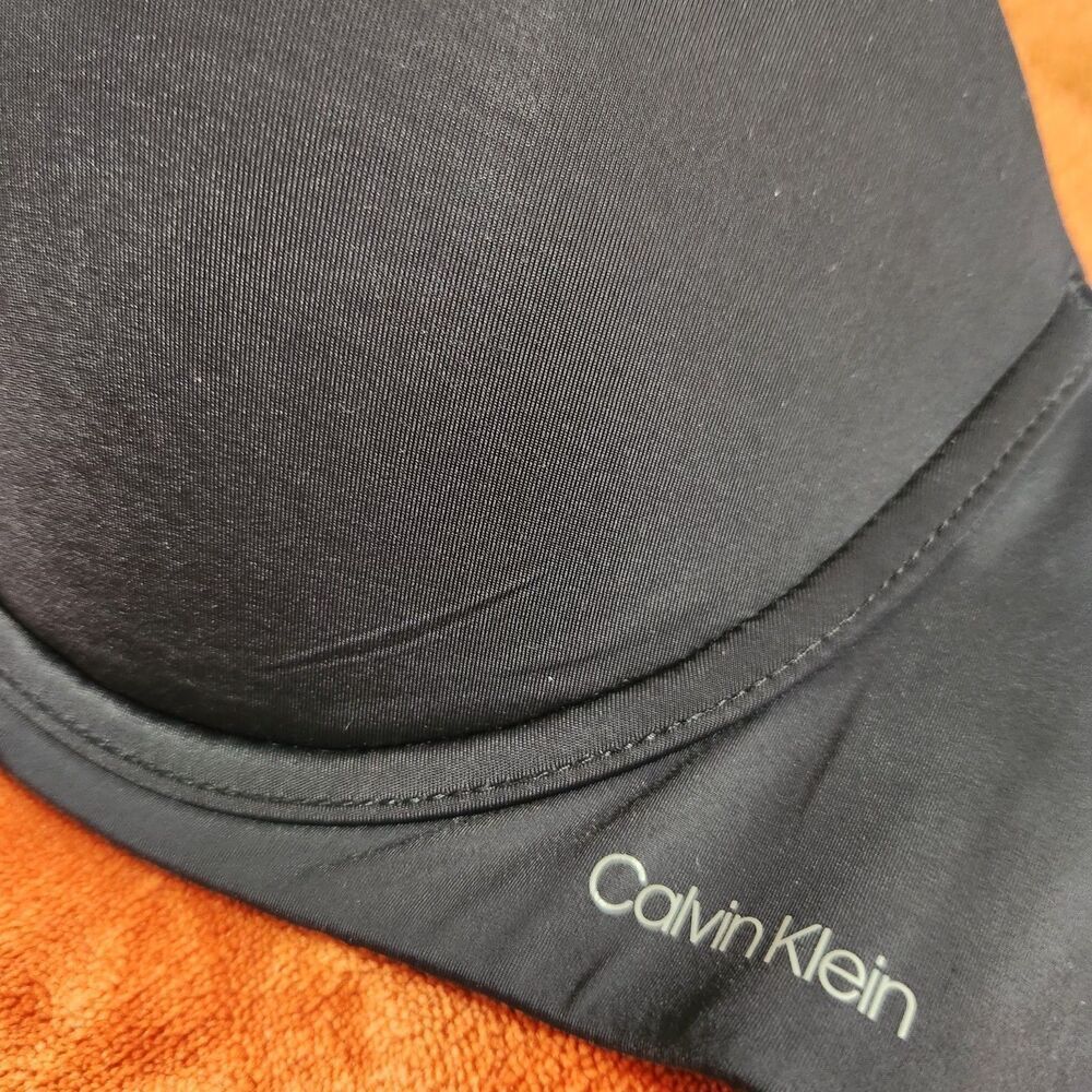 Calvin Klein Plus Up Bra Size 36 C Black Convertible Strapless Underwire - Picture 3 of 14